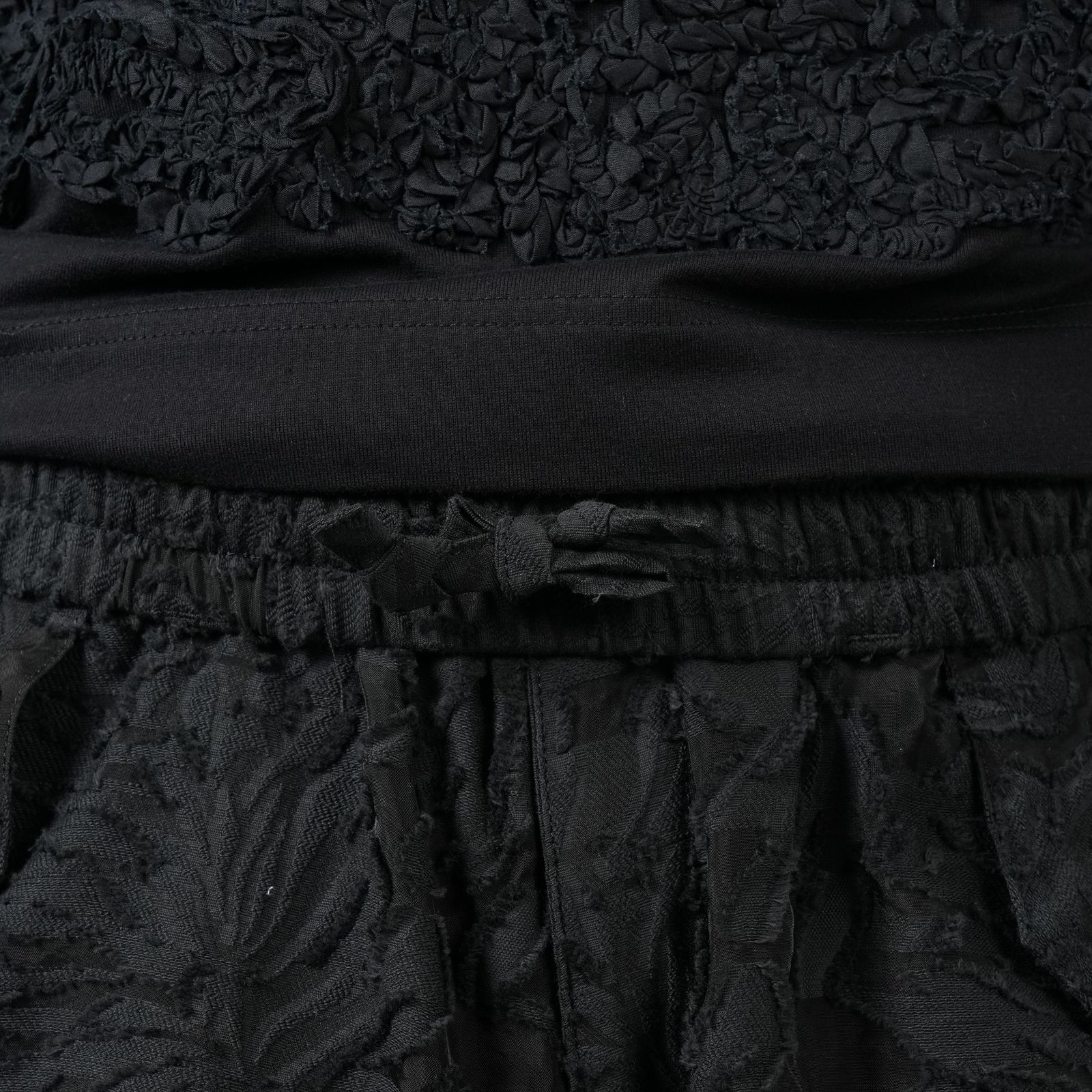 【ラスト1点】 CUT JACQUARD PARACHUTE PANTS / カットジャガード パラシュートパンツ (ブラック)