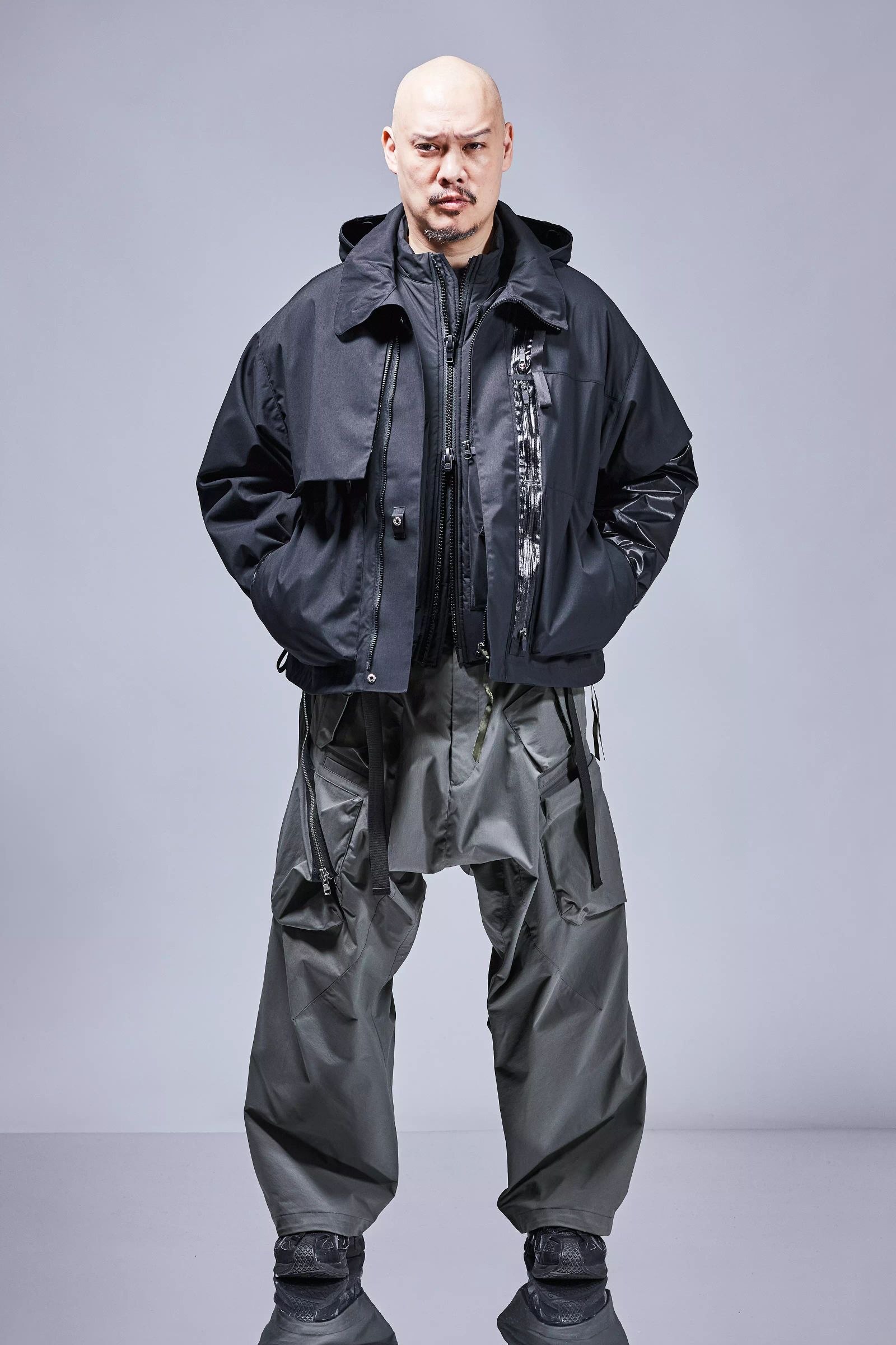 【ラスト1点】J115K-E / Encapsulated Nylon Interops Jacket Gen. 1 / エンキャプスレイテッド ナイロン インターロプス ジャケット  [ワイドフィット] (ブラック)