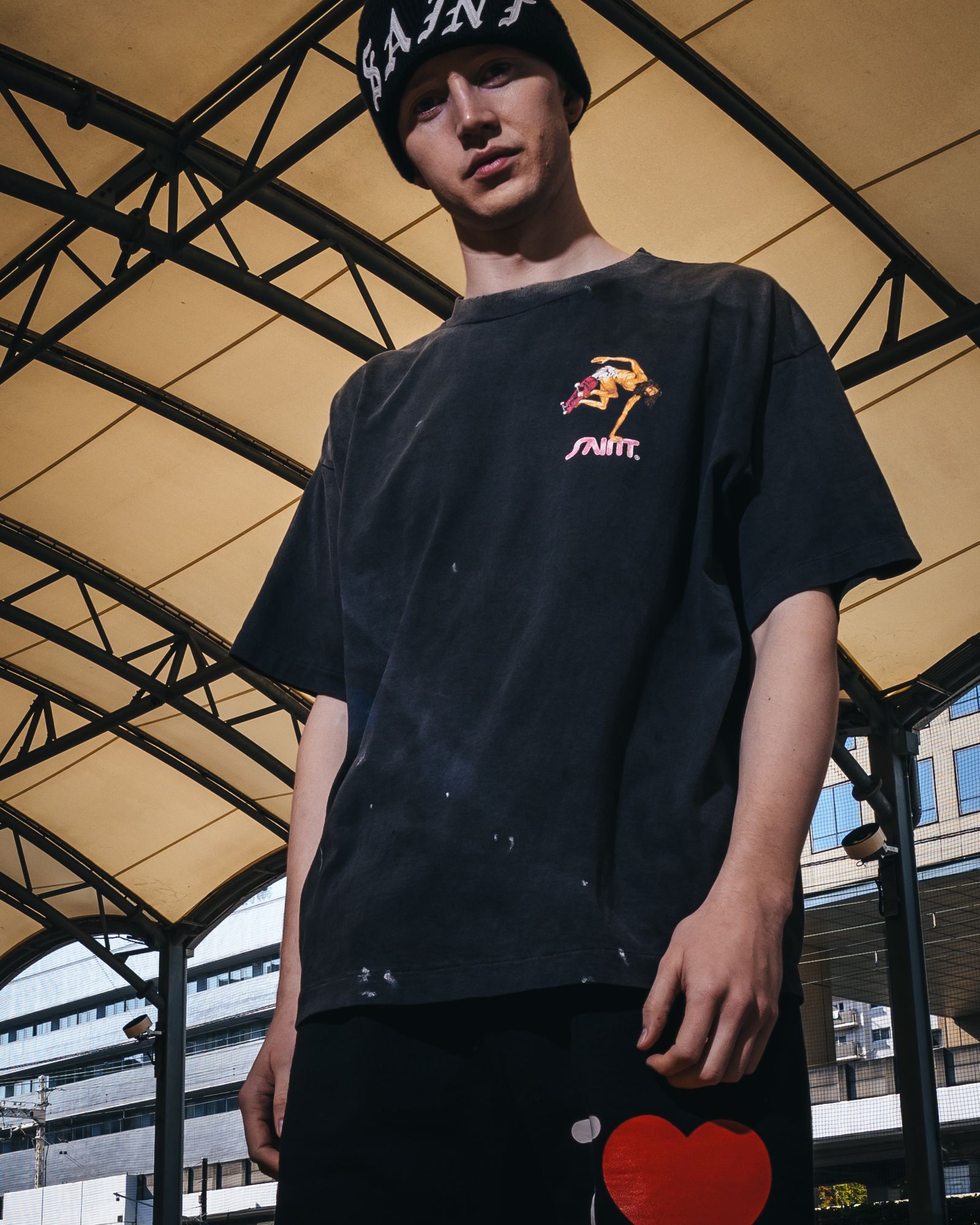 【残りわずか】SM-MK8-0000-007 / SS T-SHIRT / SKATE / BLACK /  Tシャツ  (ブラック)