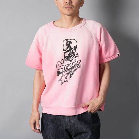 【コラボ】SM-MK8-0000-C51 / BAPE_SS CRW N SWT / SNT STAR / PNK / クルーネックスウェット (ピンク)