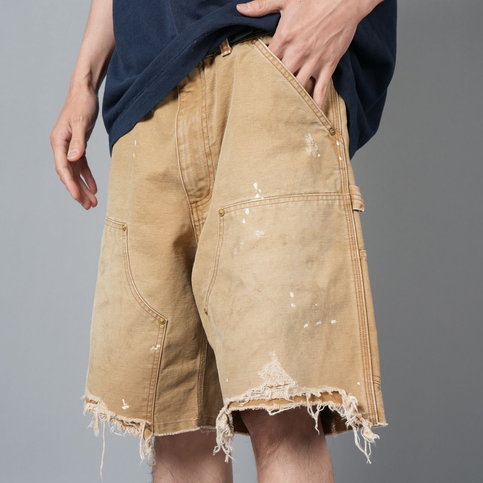 【ラスト1点】SM-HR8-0000-072 / DOUBLE KNEE SHORTS / BEIGE / ダブルニーショーツ (ベージュ)