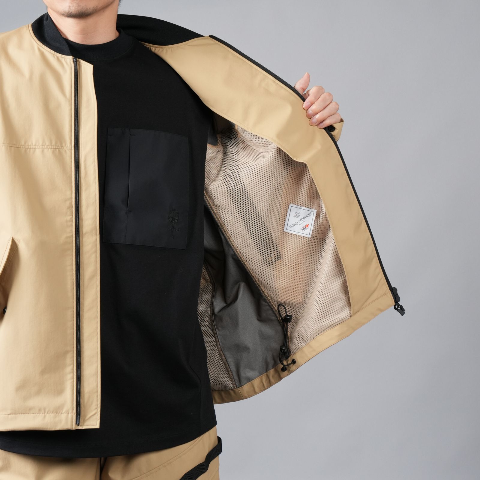 【ラスト1点】 WINDSTOPPER BY GORE-TEX LABS 3L S.R.G.SHIRTS BLOUSON / ゴアテックス ラボ スリーレイヤー / シャツブルゾン [防水・防風] (ベージュ)