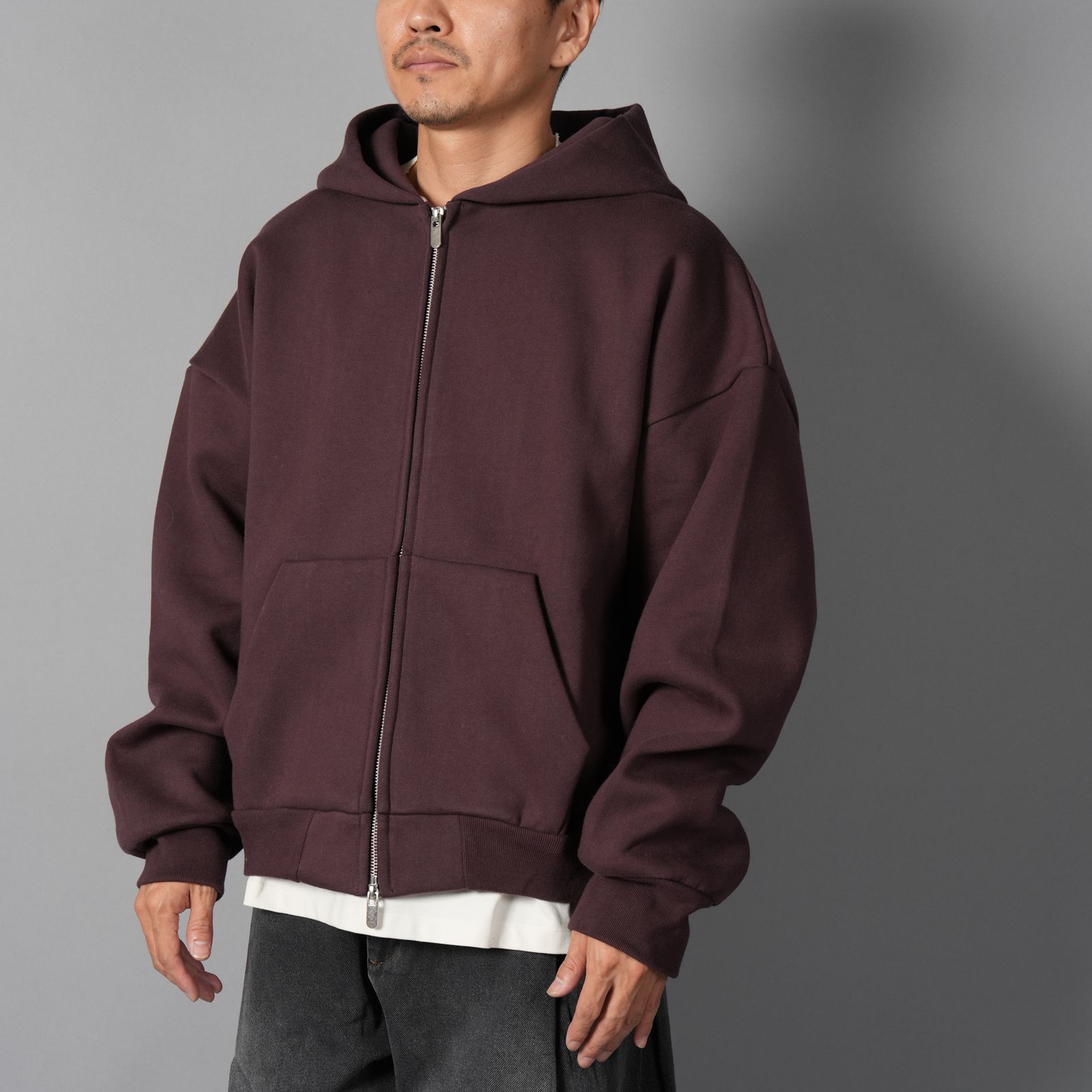 V2 ZIPPED HOODIE  / ジップフーディー (クランベリー)