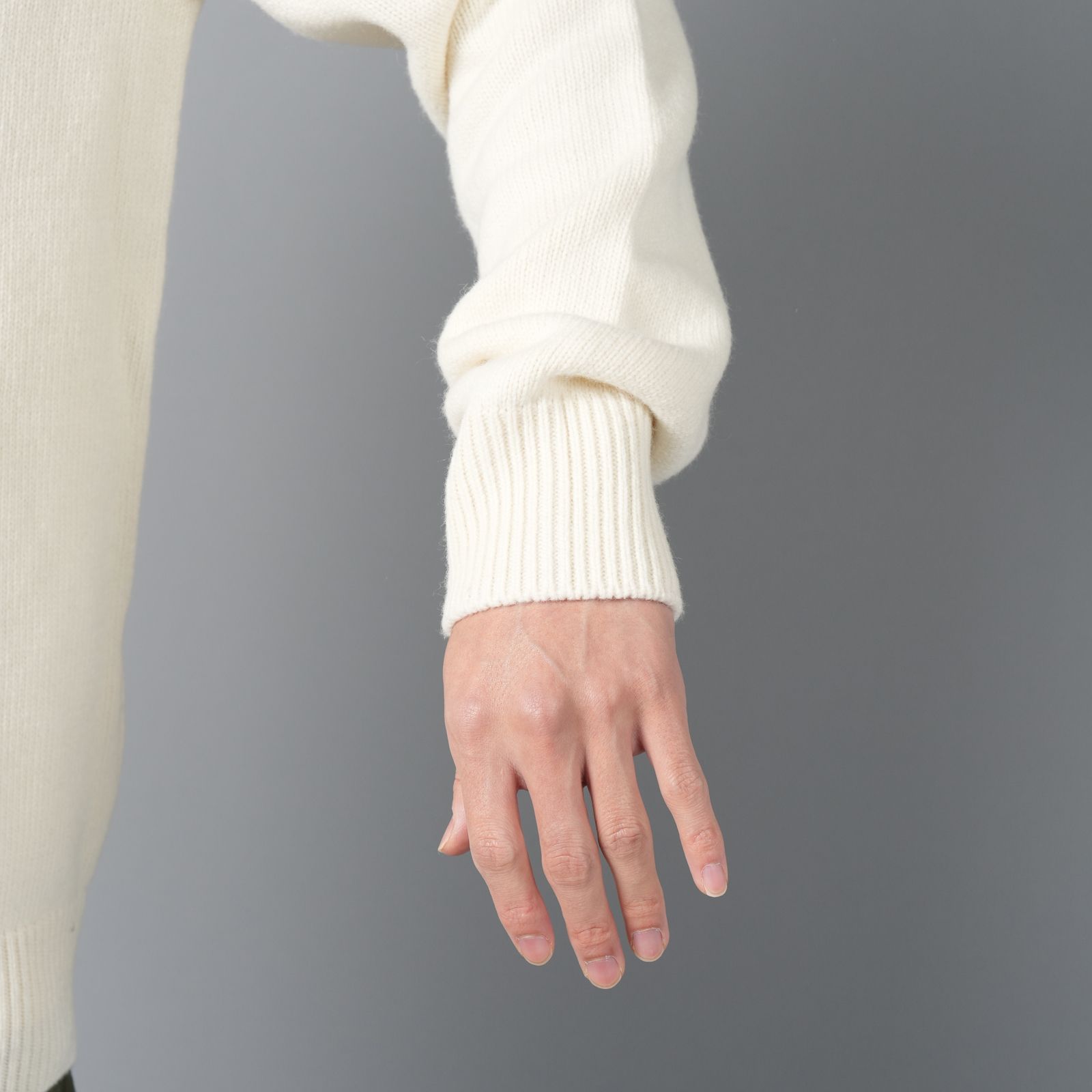 【ラスト1点】 Knit Cardigan  Lambs Wool / ニット カーディガン (ラムウール) / オフホワイト
