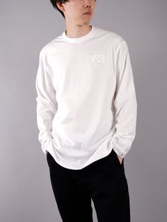M CLASSIC CHEST LOGO LS T  / クラシック チェスト ロゴ ロングスリーブ Tシャツ (ホワイト)