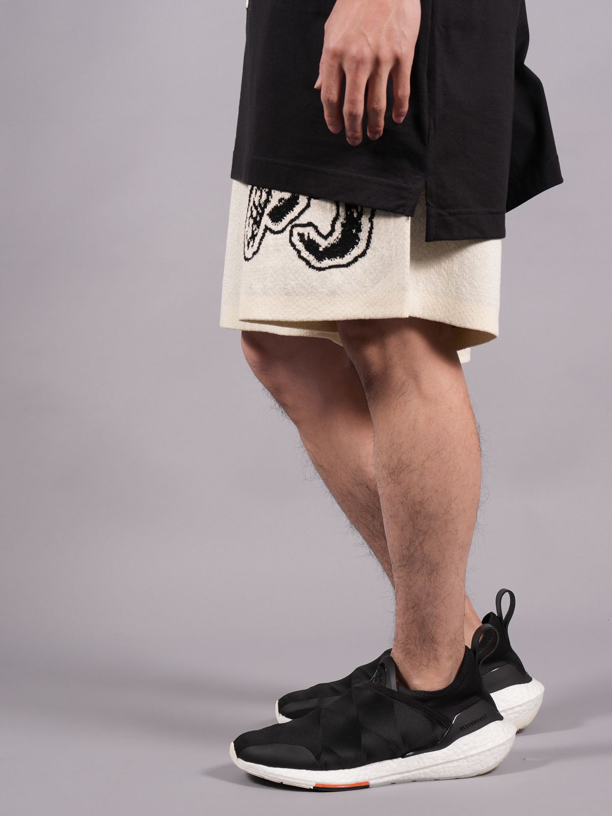 【ラスト1点】 LOGO KNIT SHORTS  / ロゴニットショーツ (オフホワイト)