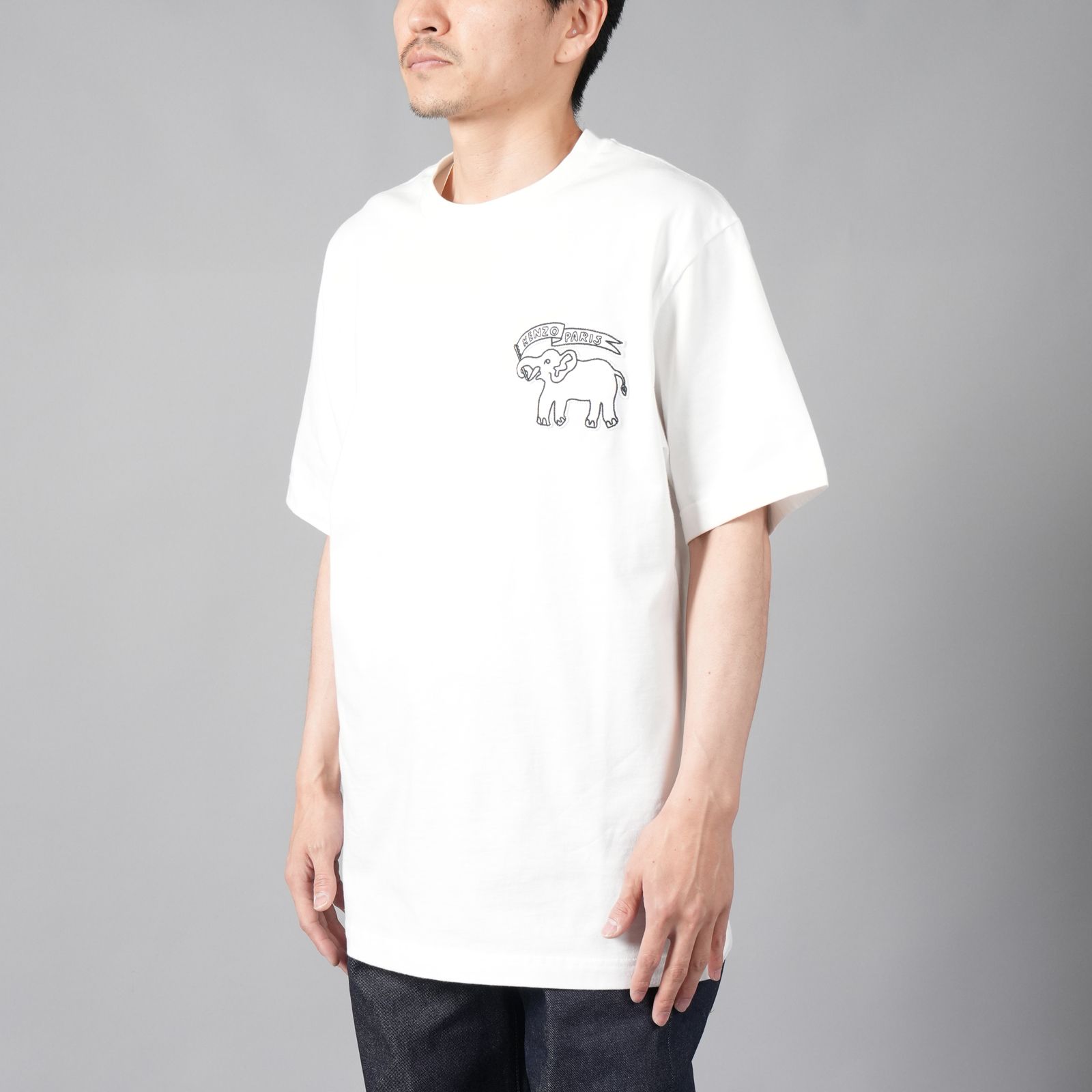 【残りわずか】ELEPHANT FLAG CLASSIC T-SHIRT / エレファントフラッグ クラシックTシャツ (ホワイト)