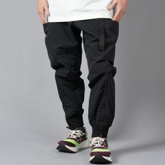 【ラスト1点】CRINKLE NYLON CUFF PANTS  / クリンクル ナイロン カフ パンツ  (ブラック)
