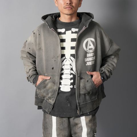 【コラボ】SM-MK8-0000-C32 / BH_ZIP HOODIE / SNT HUNTER / CHA / ジップフーディー(ブラック)