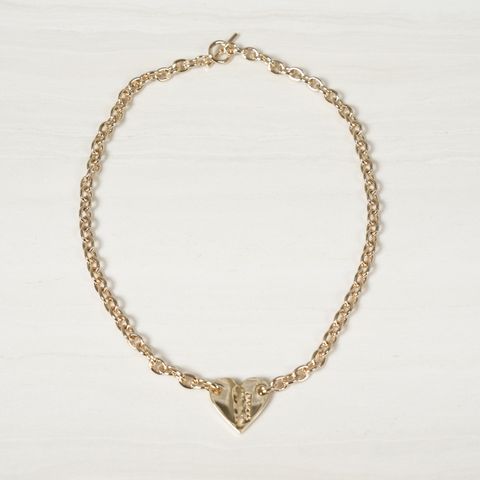 【ラスト1点】Heart Razor Necklace (Small Link) / ネックレス (ゴールド) S3.5-1105 BASICKS