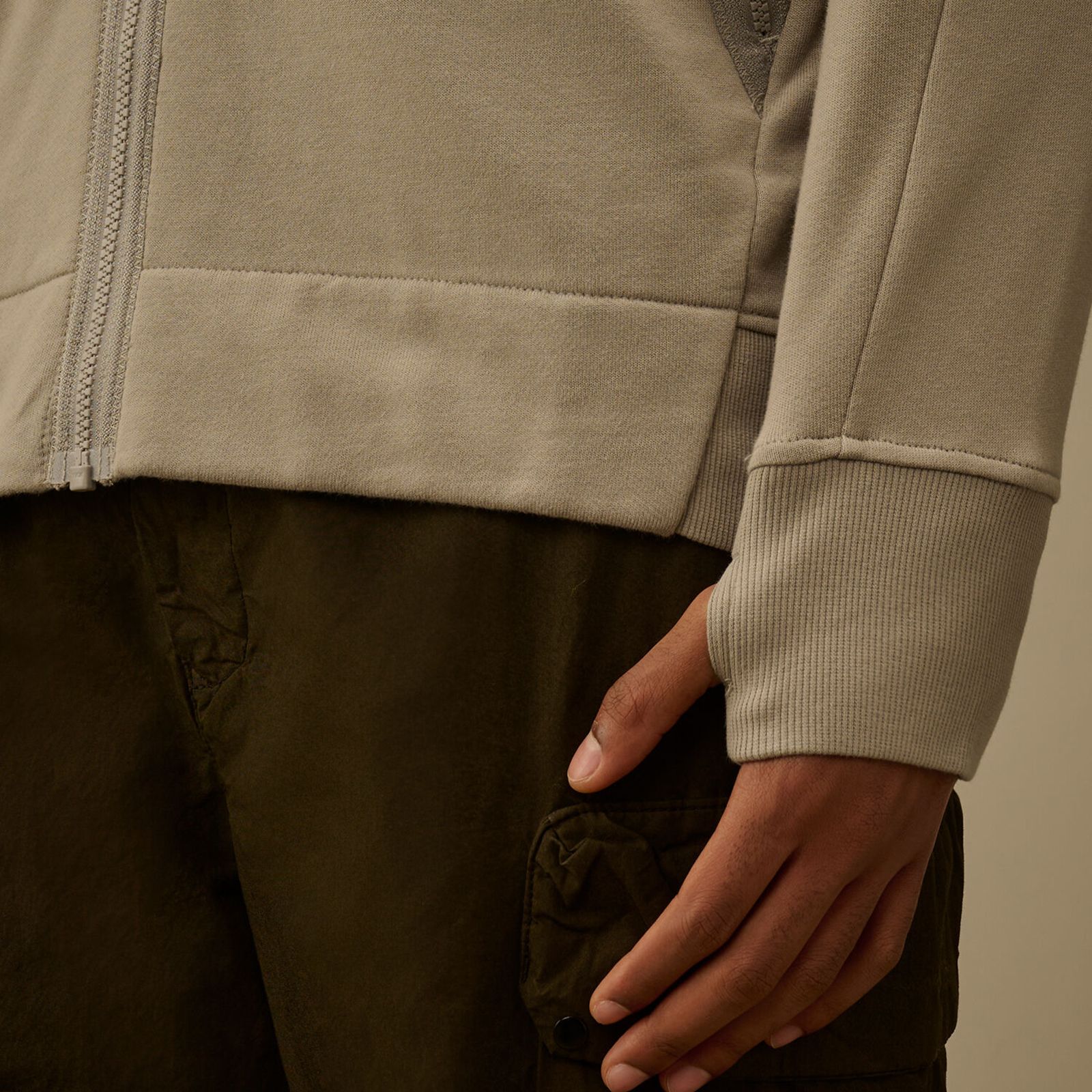 Diagonal Raised Fleece Goggle Zip Sweatshirt / ジップフーディー (フォールンロック)
