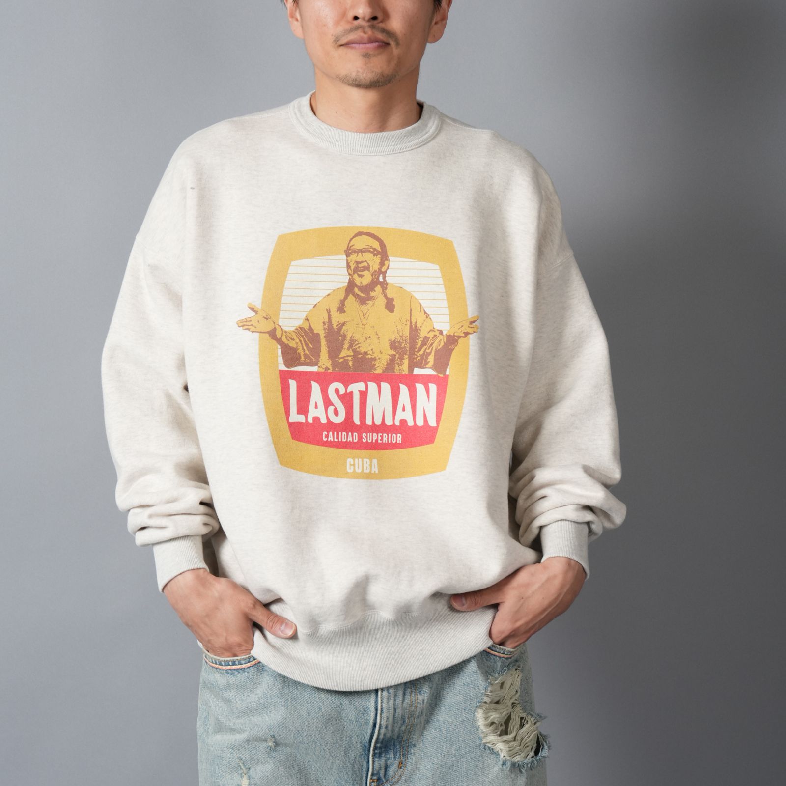 PRINTED CREW NECK(CIGAR) / スウェット・トレーナー (エクリュ)