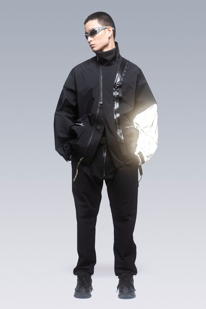 【ラスト1点】J115-GT / 3L Gore-Tex Pro Interops Jacket / work jacket / ワークジャケット / ナイロンジャケット[ゴアテックス プロ] [ワイドフィット] (ブラック/ホワイト)