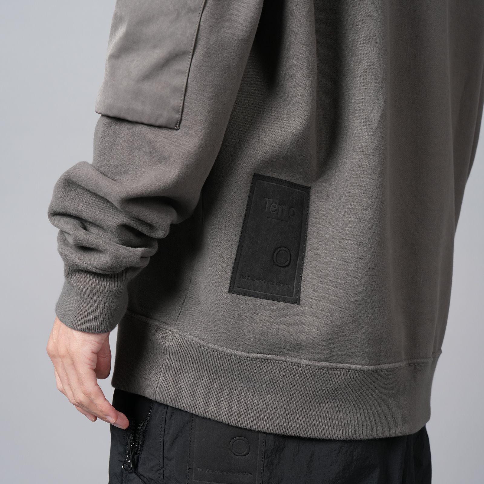 【ラスト1点】FELPA GIROCOLLO / CREW NECK SWEAT / クルーネックスウェット(チャコール)