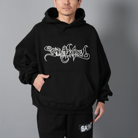 【残りわずか】SM-HR8-0000-049 / HOODIE / SAINT MX6 / BLACK / パーカー・フーディー [オーバーシルエット] (ブラック)