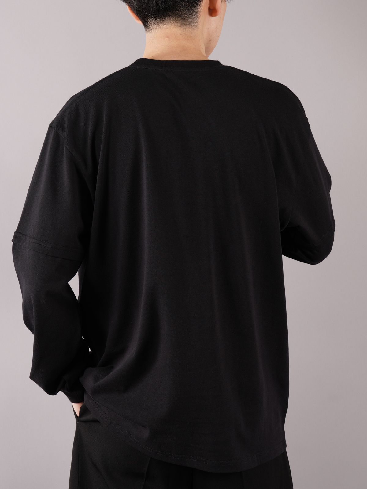 ラスト1点 / TROMPE-L'OEIL T-SHIRT / トランプルイユ Tシャツ (ブラック)