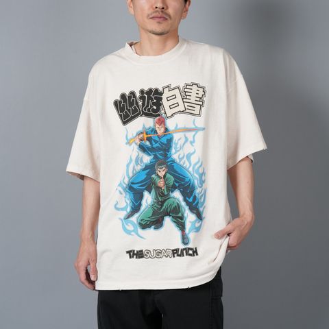 [幽遊白書]  TYUM24AM001 / S/S T-Shirt (YUSUKE/KUWABARA) / Tシャツ (ホワイト)