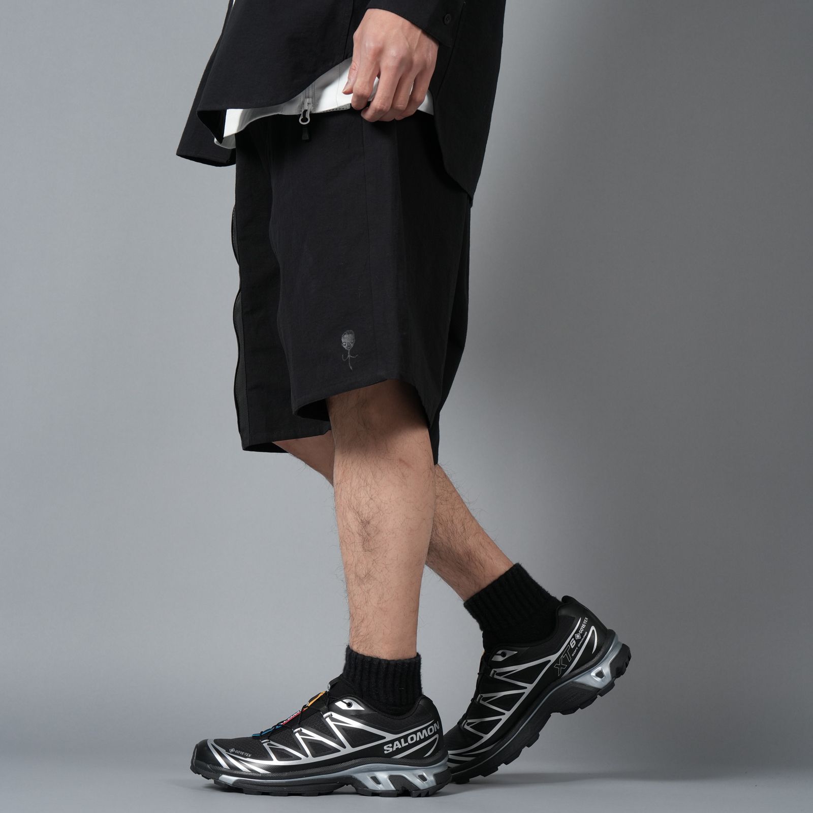 【限定】WATER REPELLENT NATURAL FABRIC SHORT PANTS / ショートパンツ (ブラック)