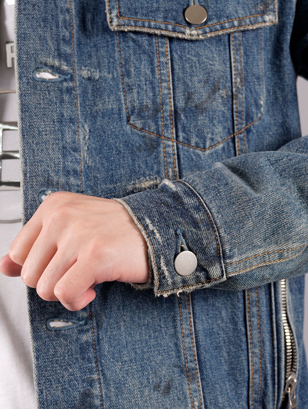 【ラスト1点】BHR BLOUSON DENIM VINTAGE DEST / デニムジャケット / ブルー / ユーズド加工 / メンズ