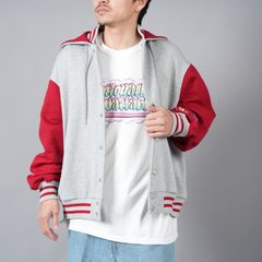 【限定】 FACETASM × FRUIT OF THE LOOM STADIUM SWEAT JACKET / スタジアム スウェットジャケット[ユニセックス](グレー)