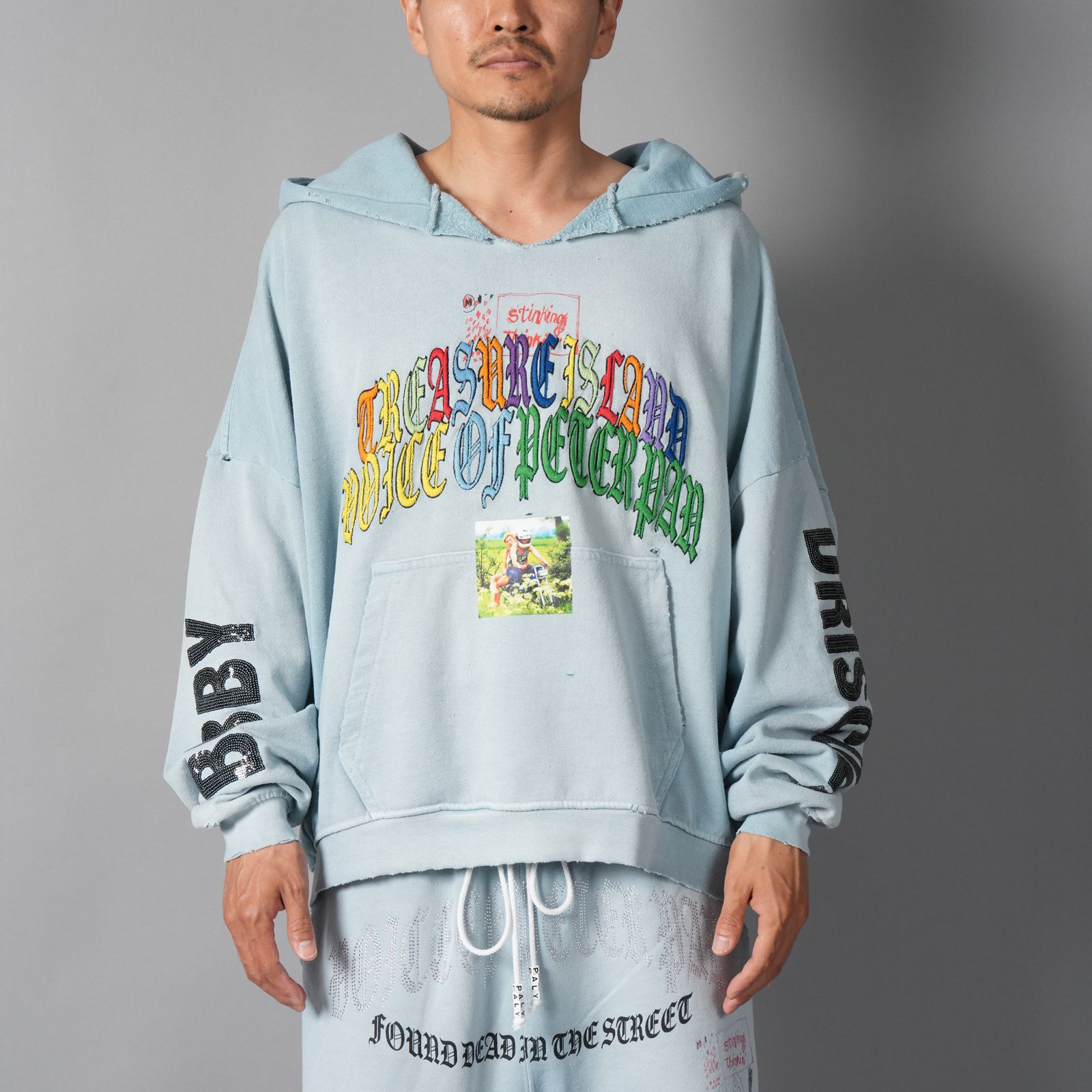 BOBBY DIRSCOLL HOODED SWEATSHIRT  / フーディー・パーカー (ベイビーブルー)