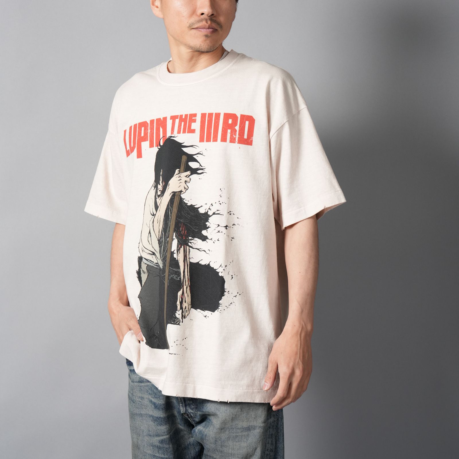 [LUPIN THE IIIRD]  S/S T-Shirt  (GOEMON)  / Tシャツ (ホワイト)
