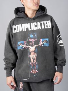 【限定】SM-A23-0000-C20 / KK/HOODIE / COMPLICATED / プルオーバフーディー 【クロップド】 (ブラック)
