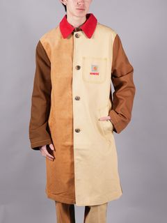 MARNI X CARHARTT WIP - BROWN COLOUR-BLOCK COAT / ジャケット  (ブラウン)