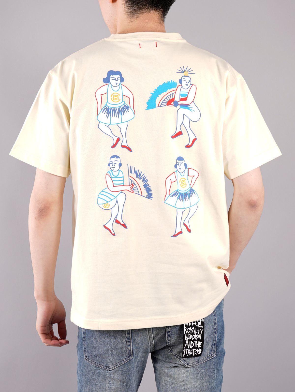 【ラスト1点】 DANCING HAWAIIAN TEE / ダンシング ハワイアン ティー (クリーム)