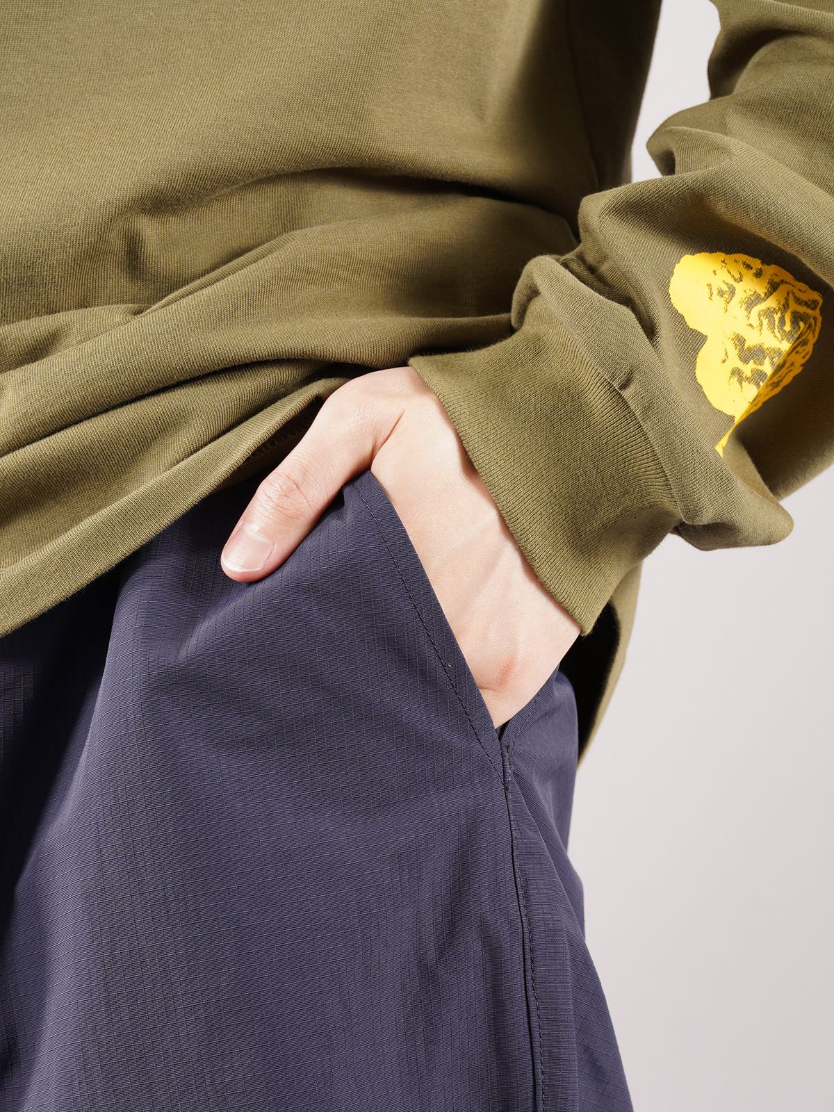 ラスト1点 / BUCKLE RIPSTOP PANTS / バックル リップストップ パンツ (ネイビー)