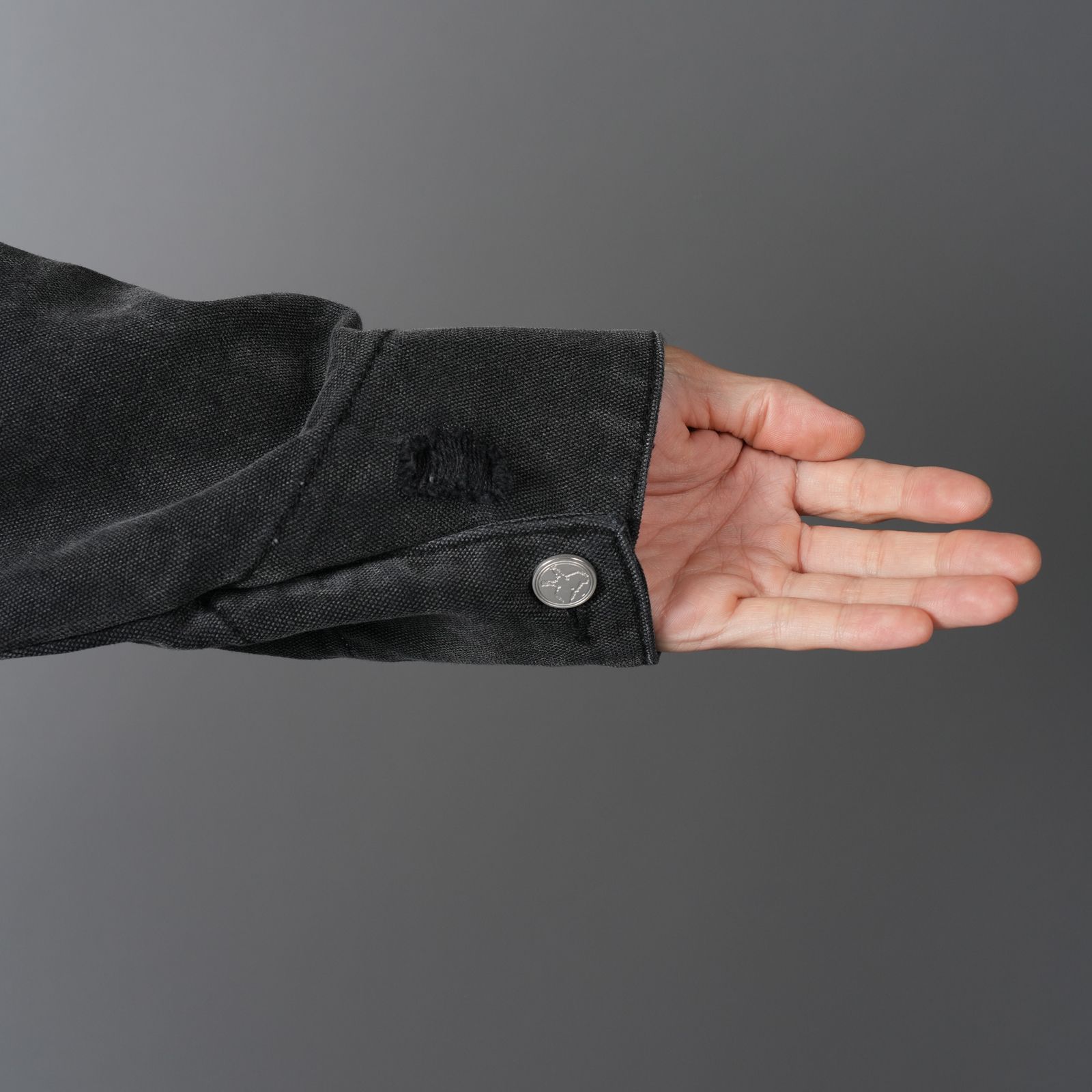 HENCH, distressed work jacket / ワークジャケット (ブラック)