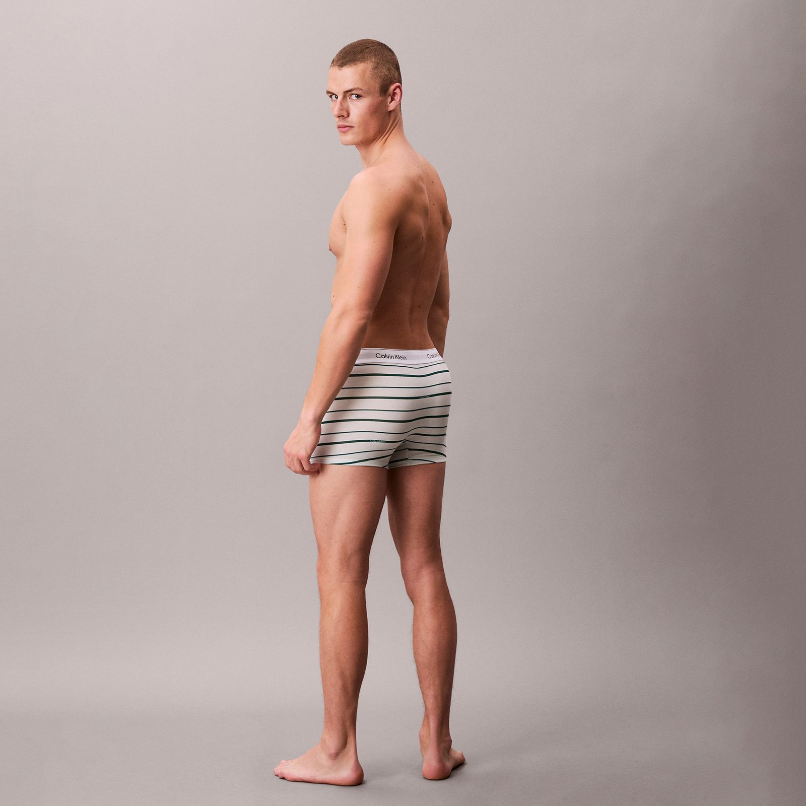 【ラスト1点】Icon Cotton Stretch Trunks 3 Pack / ボクサーパンツ / [3枚パック] (ターフ／ロゴ スプリットストライプ × スプラウトグリーン／フローズンフィヨルド)