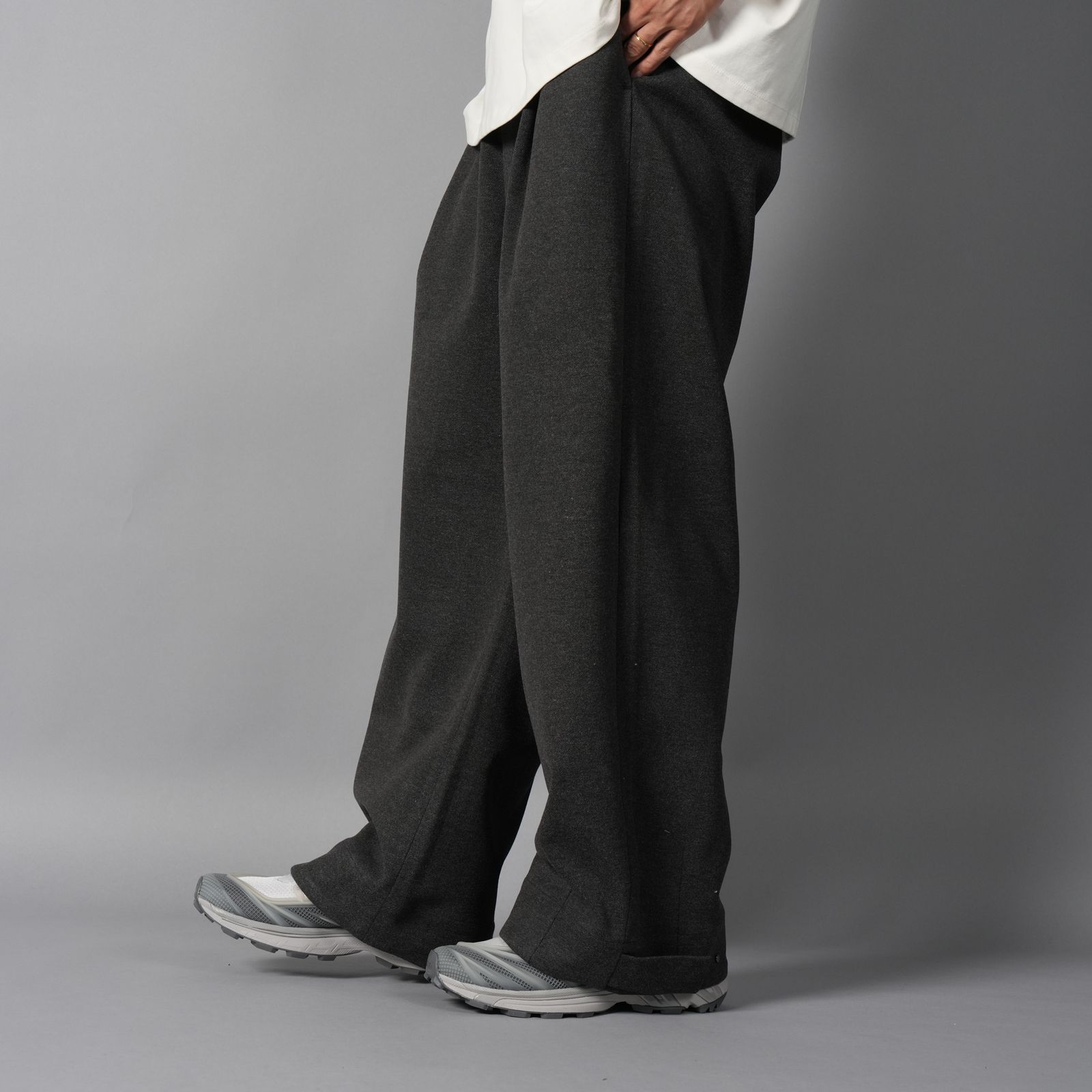 PULL ON PANT / プルオンパンツ (チャコールツィード)