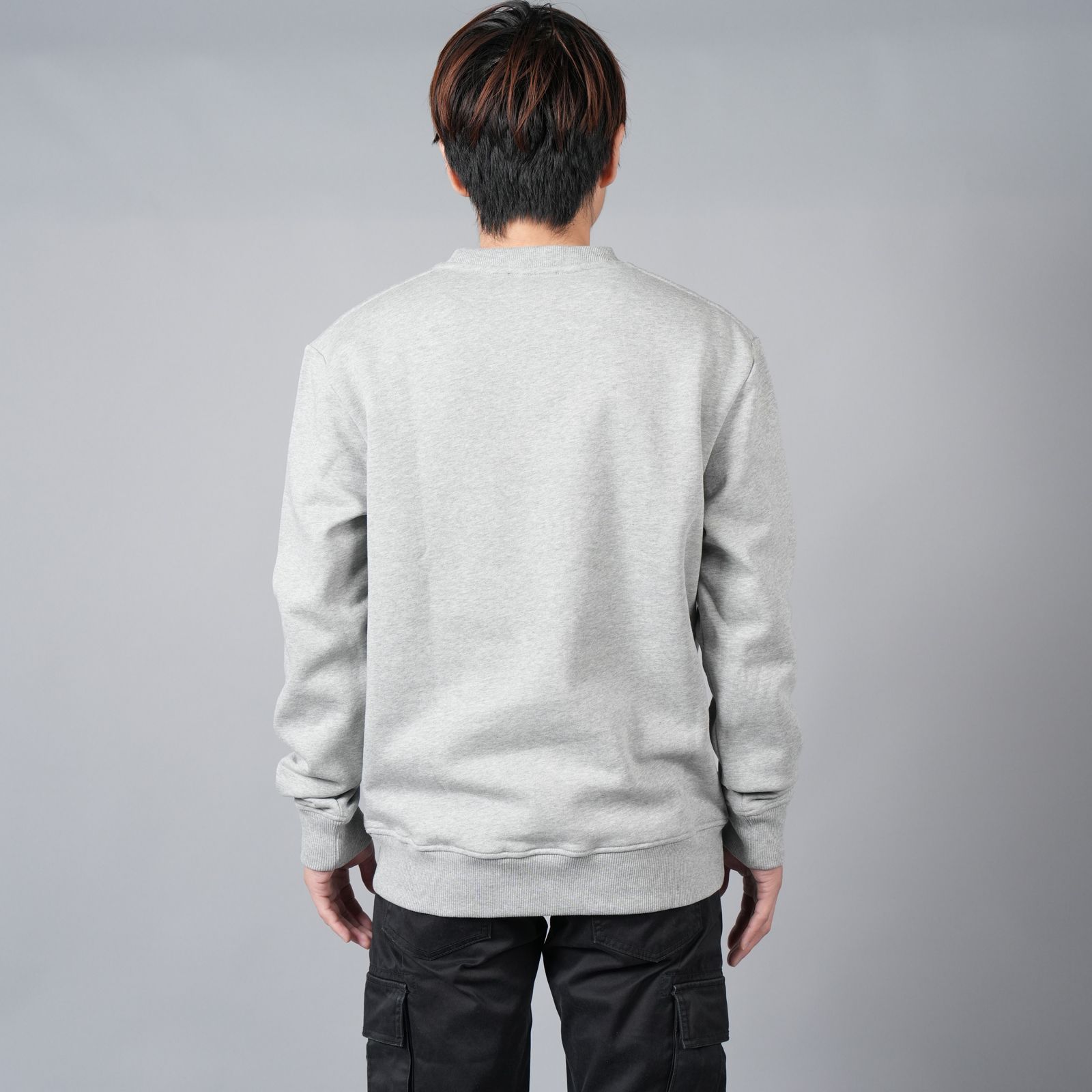 【ラスト1点】 BALMAIN STITCH COLLAR SWEATSHIRT / バルマン ステッチカラー スウェットシャツ (グレー)