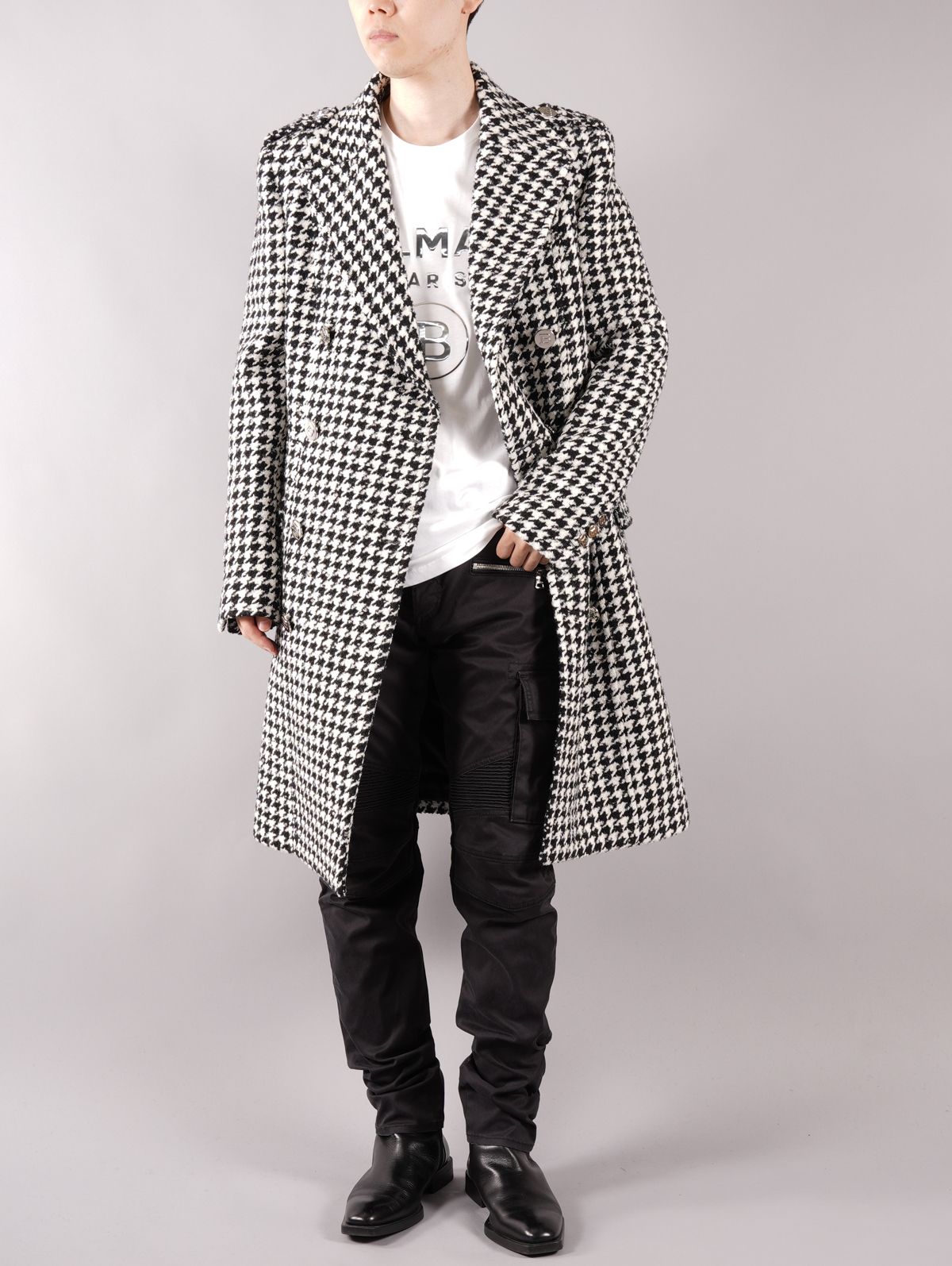 BALMAIN HOMME] 11AW ウールダッフルコート 44-