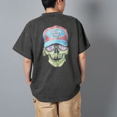 【残りわずか】PRINTED TEE SHIRTS "TRUCKER" / プリントTシャツ トラッカー / Tシャツ (ブラック)