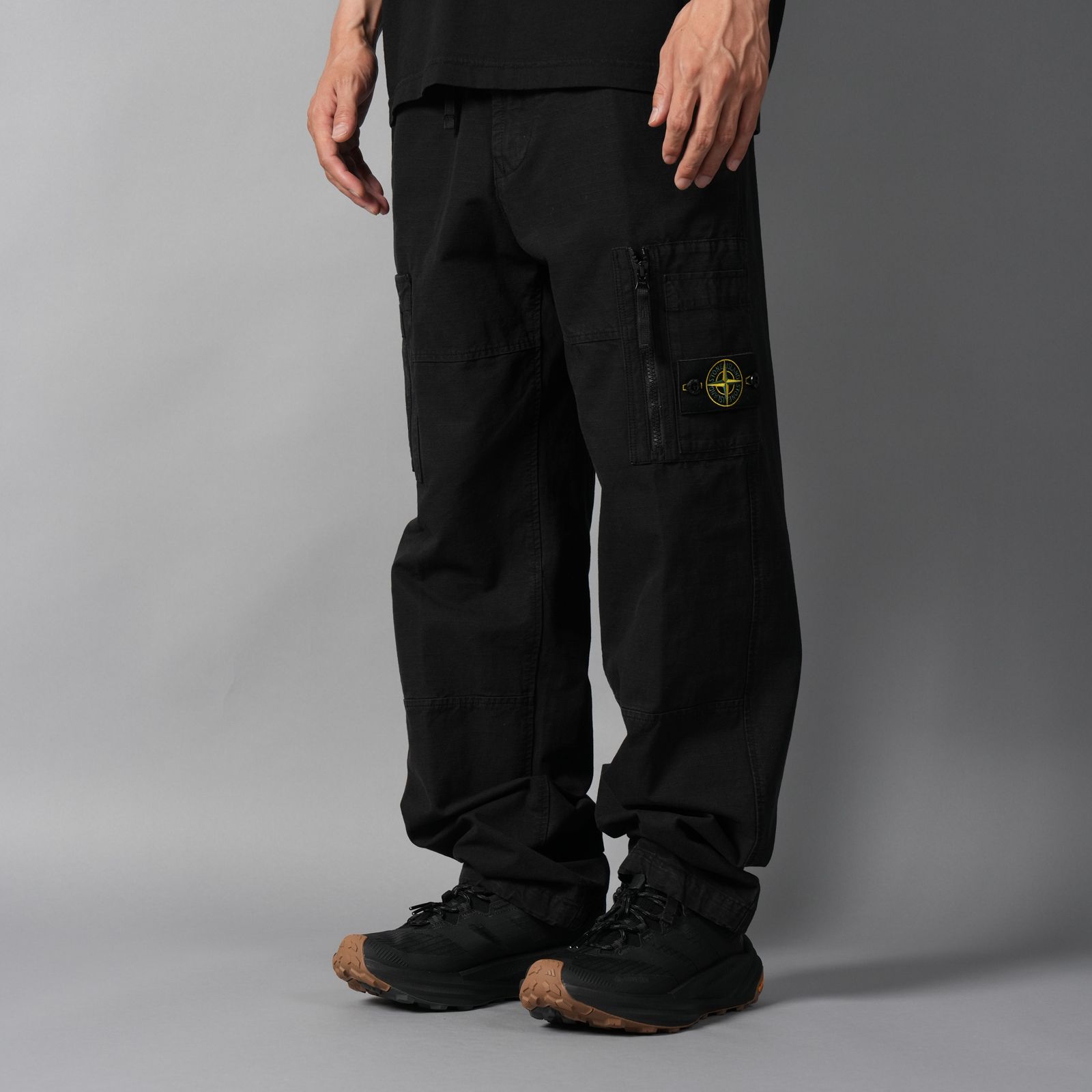 3100015 ORGANIC COTTON RIPSTOP / コットンリップストップ カーゴパンツ  (ブラック)