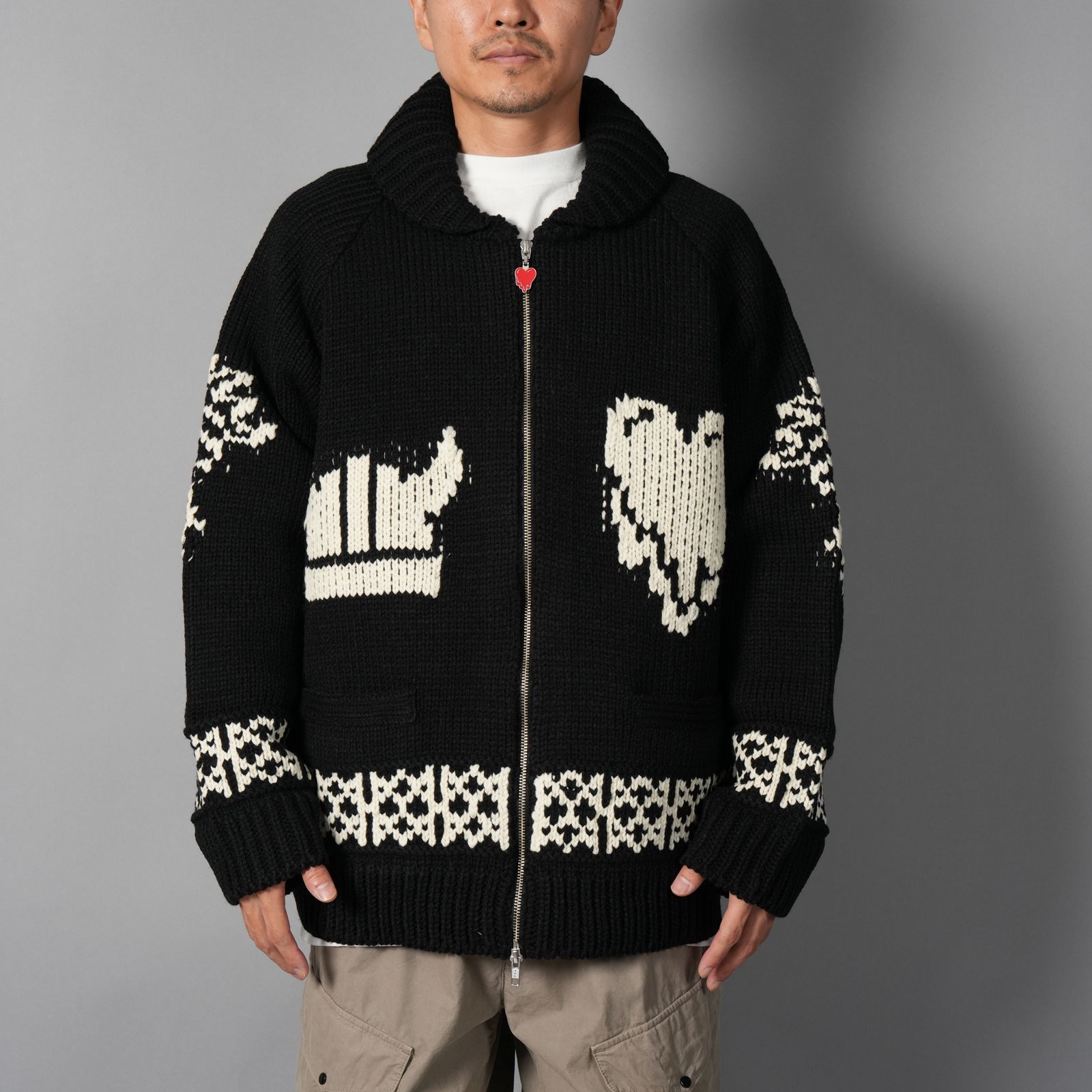 EU-MK1-0000-014 / EU KNIT JACKET  / ニットジャケット (ネイビー)