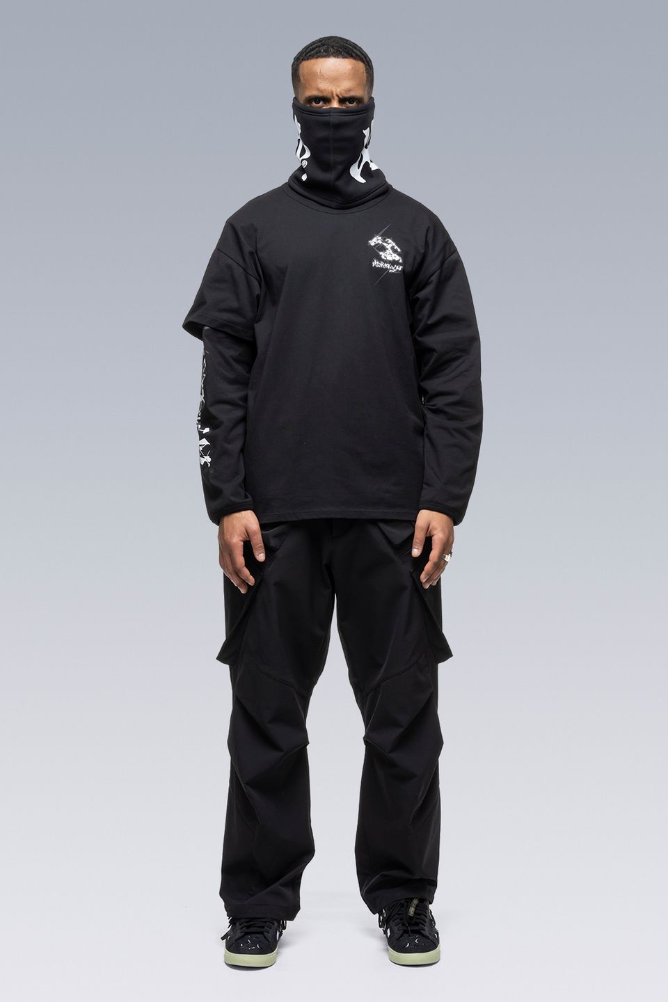 NG1-PS / Retroreflective Powerstretch Neck Gaiter Gen. 1 Next To Skin (NTS) / ネックゲイター [ストレッチ入り] (ブラック)