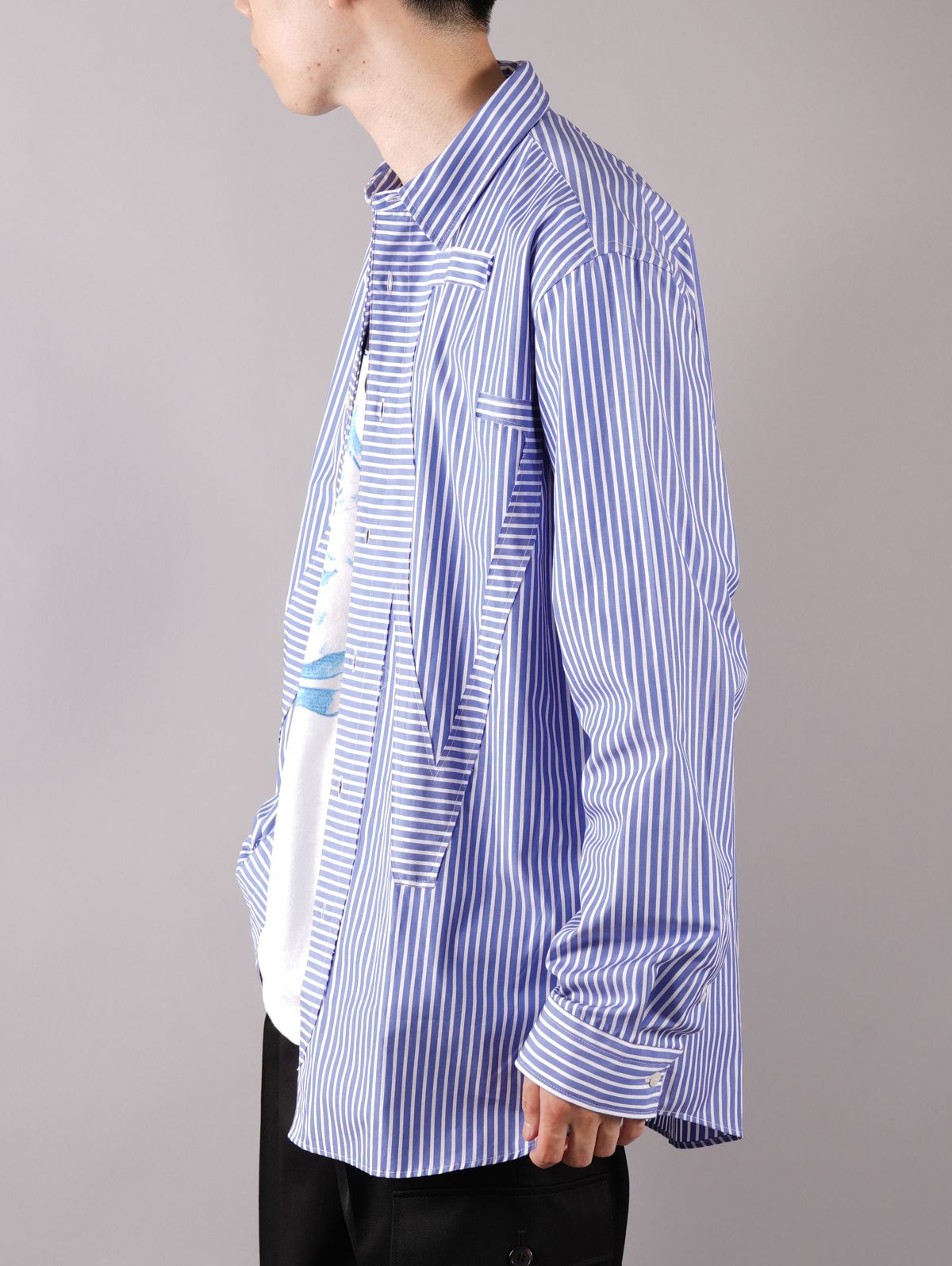 JW ANDERSON - ラスト1点 / ANCHOR MOTIF STRIPED SHIRT JW ANDERSON - ラスト1点 / ANCHOR MOTIF STRIPED SHIRT