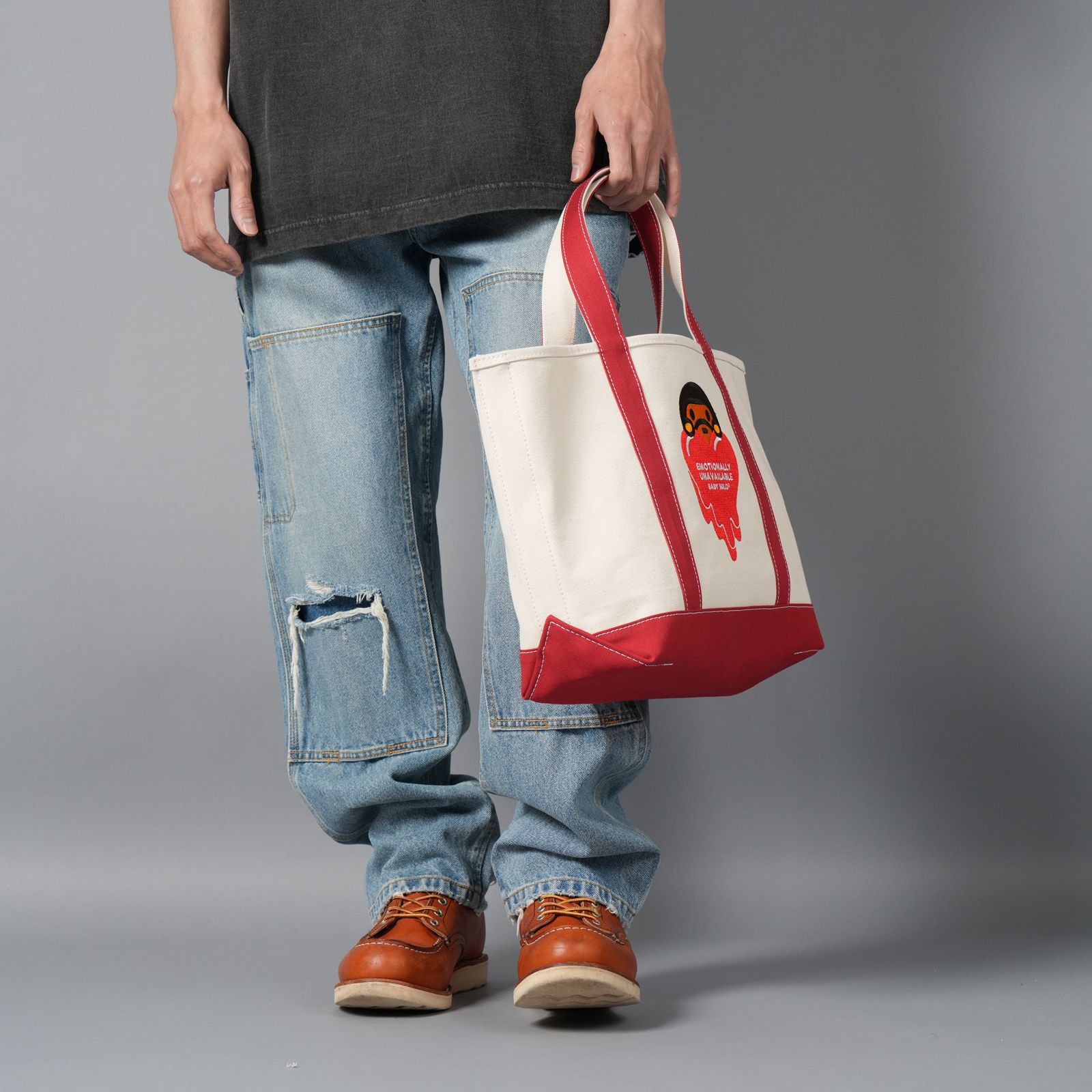 【ラスト1点】【コラボ】EU-HR8-0000-C38 / EU MILO TOTE / RED / トートバック  (レッド)