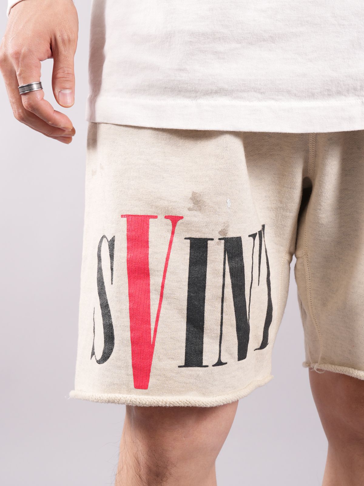 SAINT M×××××× - ラスト1点 / SM-S22-0000-071/SWEAT SHORTS/VLONE/GREY スウェットショーツ  (グレー) | Confidence