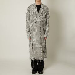 【ラスト1点】DENIM LONG COAT / デニムロングコート (ブラックケミカル)