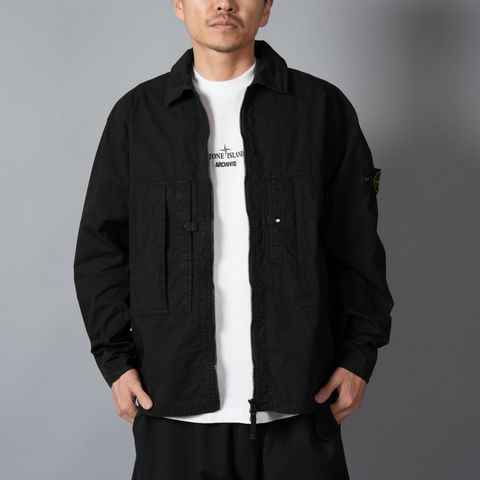 1200005 / MERCERISED ORGANIC COTTON RIPSTOP / オーバーシャツ(ブラック)