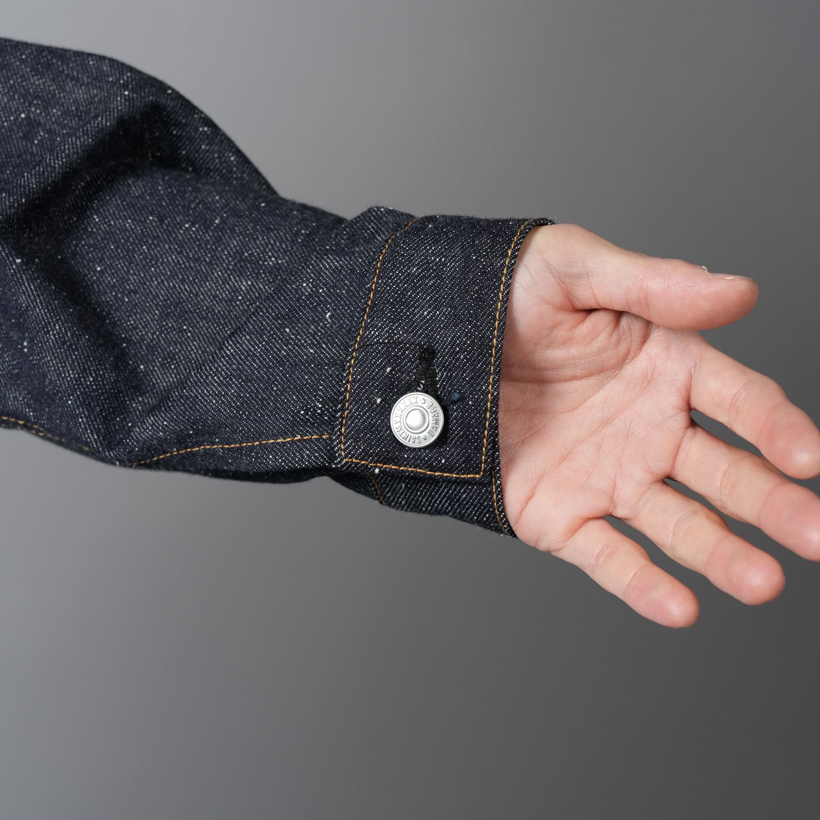 【残りわずか】【コラボ】SM-MK8-0000-C45 / BBJ_DENIM JACKET / REGID / BLUE / ベルベルジン デニムジャケット (リジッド)(ブルー)
