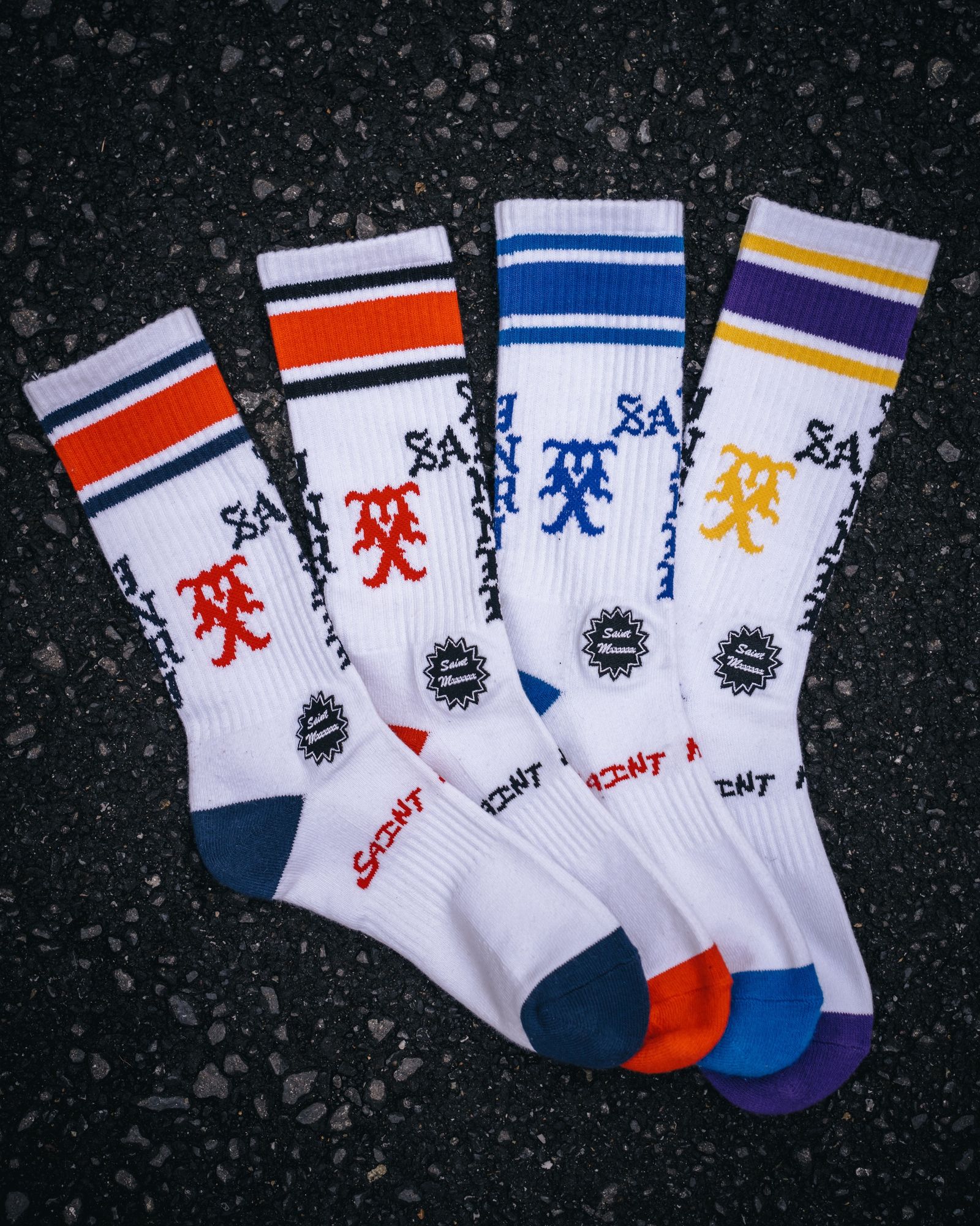 SM-HR1-0000-108 / SOCKS / SINNER / WHITE+RED+BLUE / ソックス(ホワイト/レッド/ブルー)
