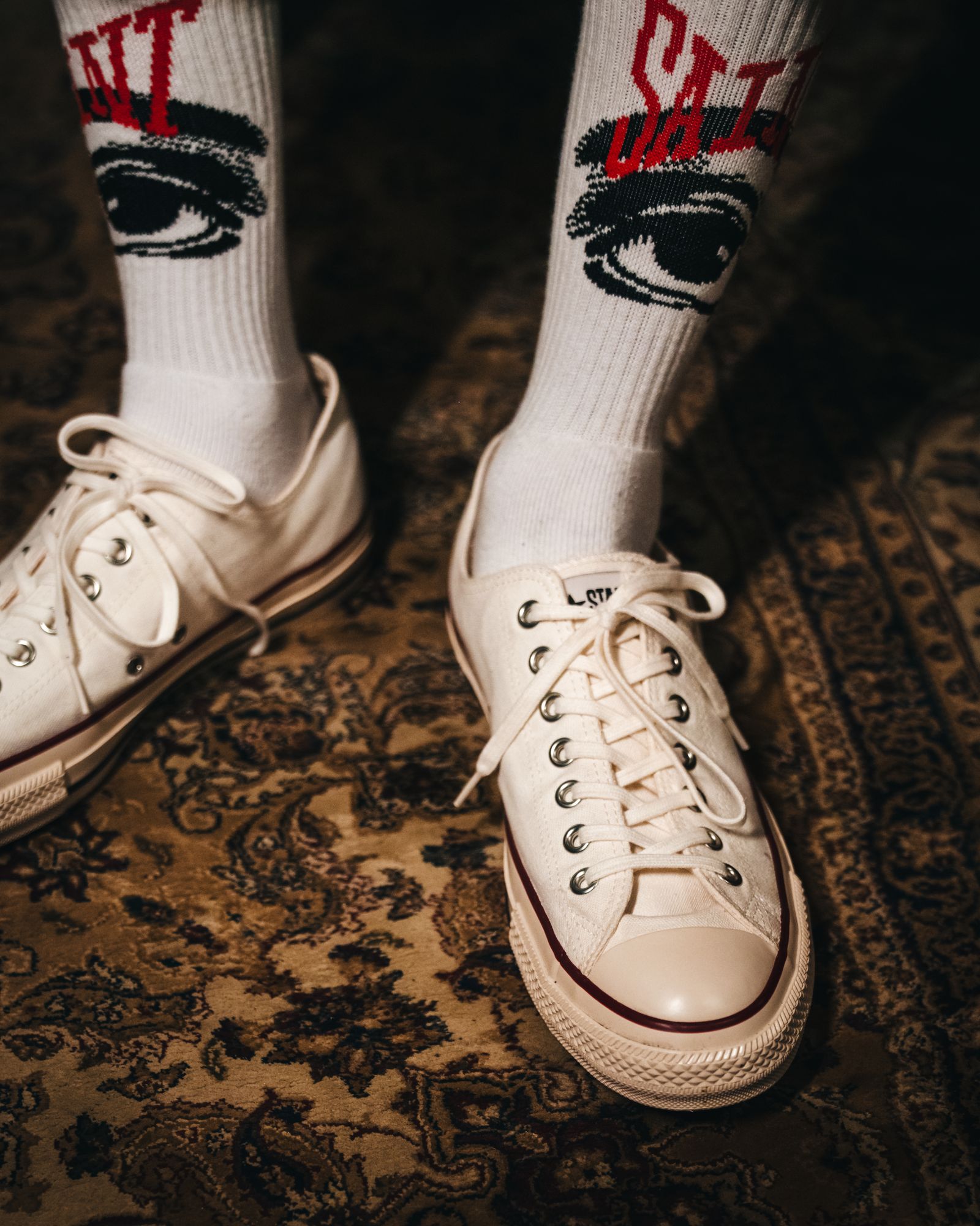 SAINT Mxxxxxx ☆EYE SOCKS ソックス 白 要在庫確認 セントマイケル SAINT Mxxxxxx Eye Socks （White
