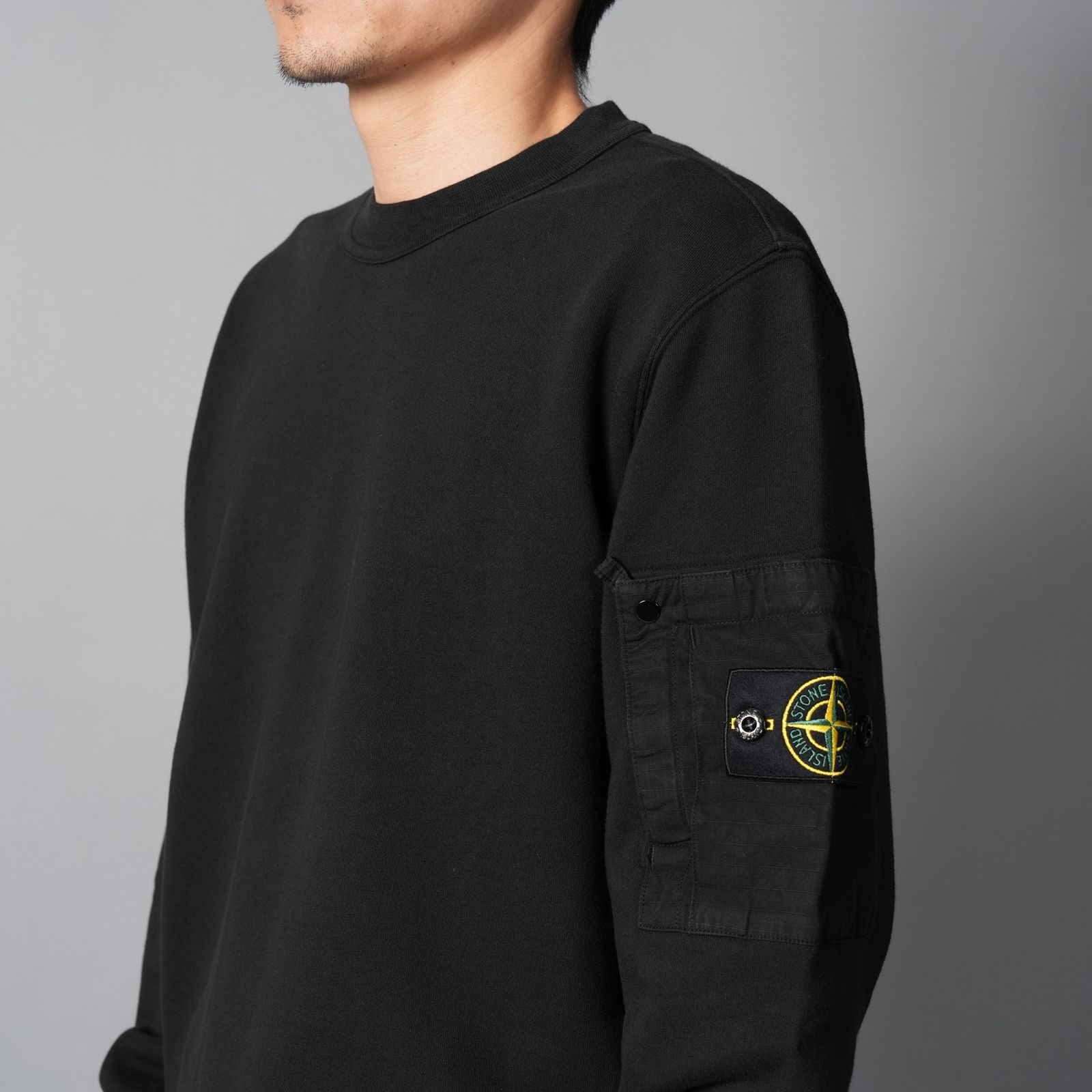 6100019 COTTON FLEECE / コットンフリース / トレーナー・クルーネックスウェット (ブラック)