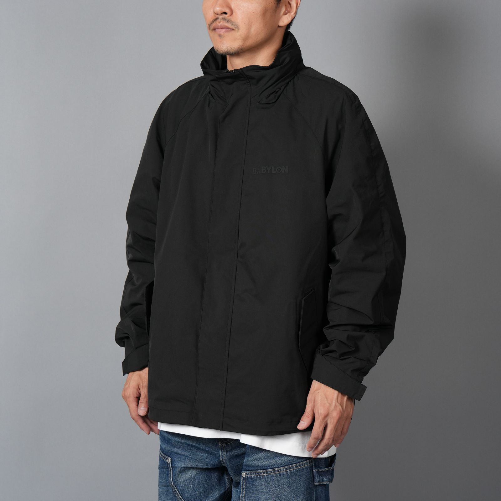 UTILITY RAIN JACKET / ユーティリティー レインジャケット  (ジェッドブラック)