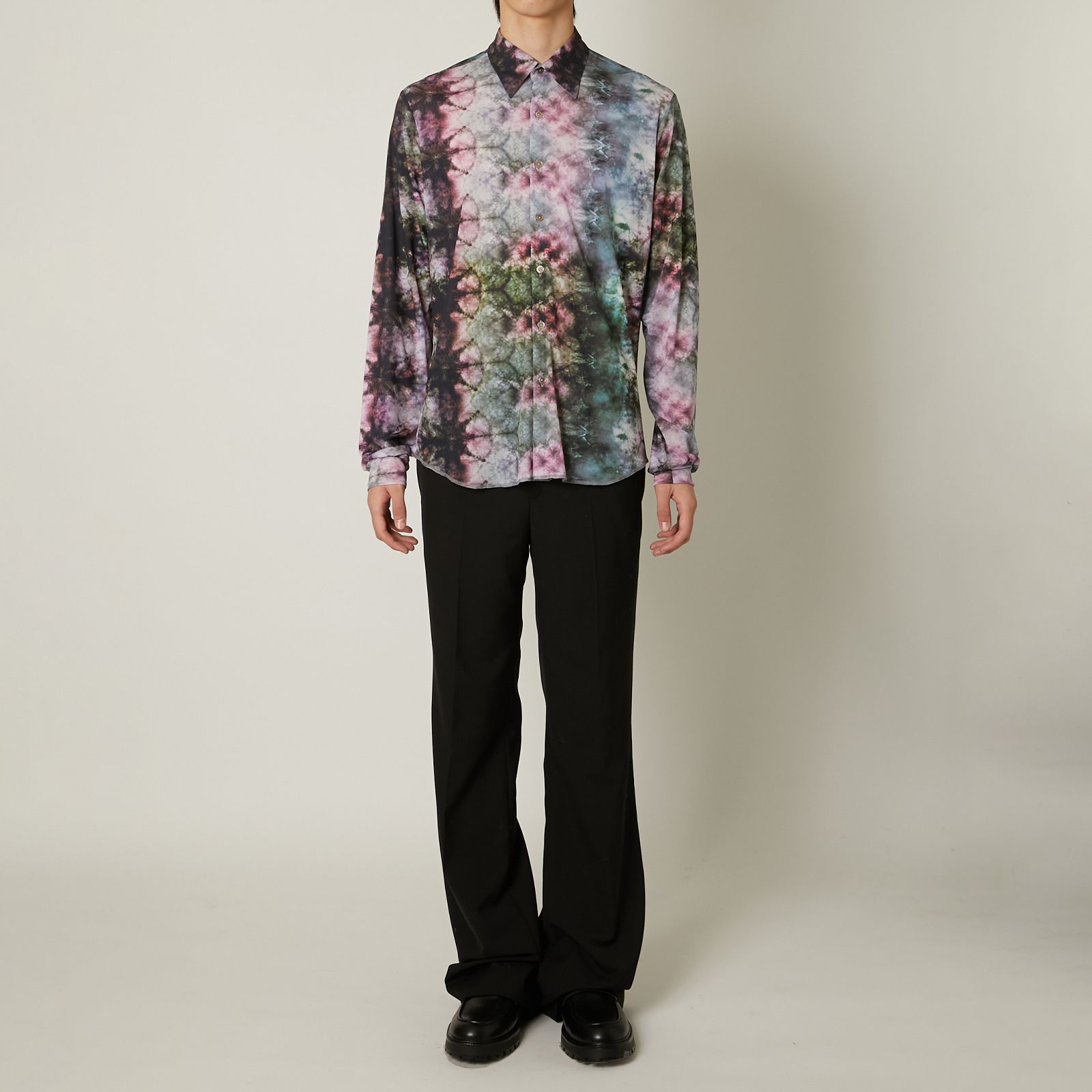 【ラスト1点】TIE DYE TULLE SHIRTS / タイダイ チュールシャツ (ピンク)